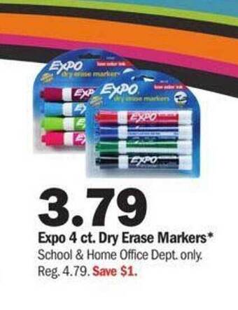Meijer Expo 4 ct dry erase markers offer