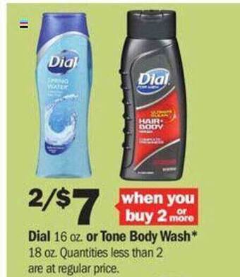 Meijer Dial or tone body wash offer