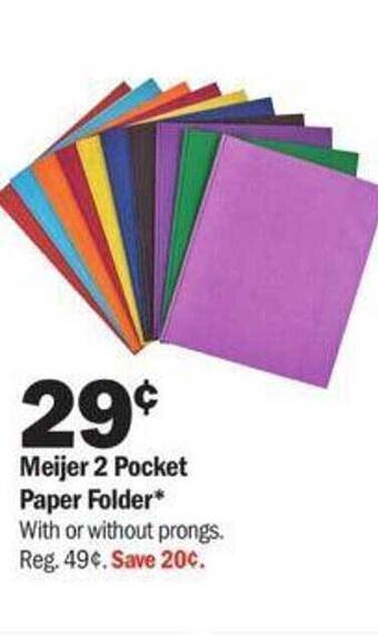 Meijer Meijer 2 pocket paper folder offer