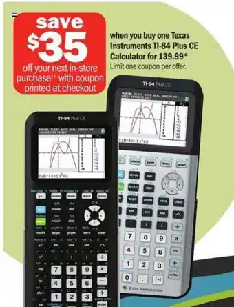Meijer Texas instruments ti84, ce calculator offer