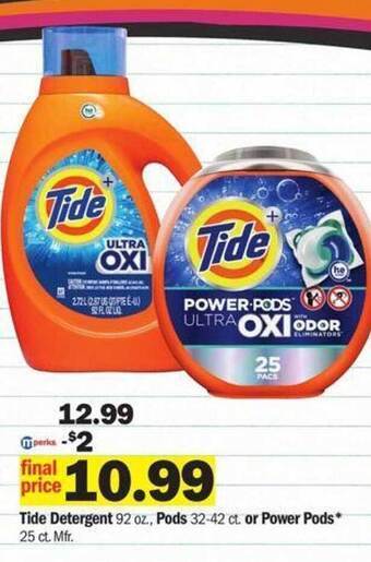 Meijer Tide detergent, pods, or power pods offer