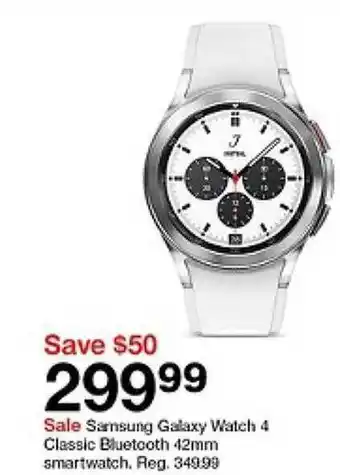 Target Samsung galaxy watch 4 classic bluetooth smartwatch offer