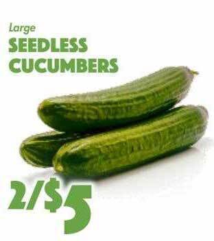 The Food Emporium Seedless cucumbers offer