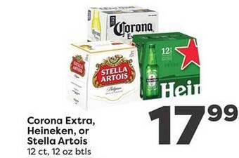 Weis Markets Corona extra, heineken, or stella artois offer