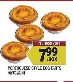 99 Ranch Portuguese style egg tarts offer