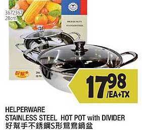 99 Ranch Helperware stainless steel hot pot with divider offer