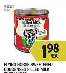 99 Ranch Flying horse sweetened condensed filled milk offer