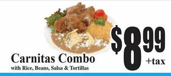 Baja Ranch Carnitas combo offer