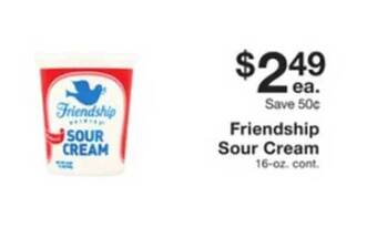 Fairway Store Market Friendship sour cream offer