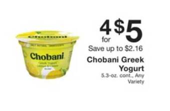Fairway Store Market Chobani greek yogurt offer