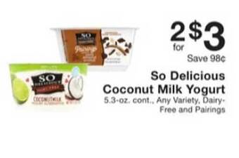 Fairway Store Market So delicious coconut milk yogurt offer