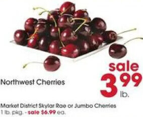 Giant Eagle Northwest Cherries offer