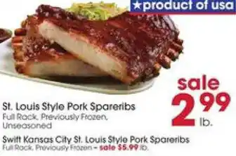 Giant Eagle St. Louis Style Pork Spareribs offer