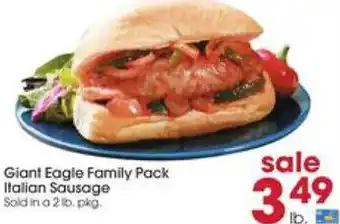 Giant Eagle Italian Sausage 2 lb. offer