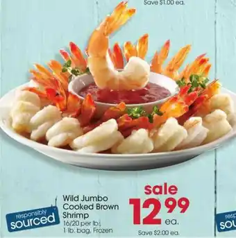 Giant Eagle Wild Jumbo Cooked Brown Shrimp offer