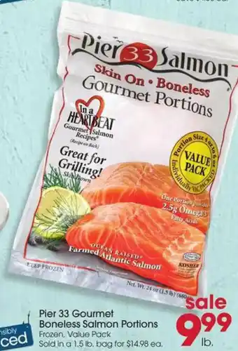 Giant Eagle Pier 33 Gourmet Boneless Salmon Portions offer