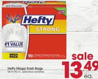 Giant Eagle Hefty Mega Trash Bags offer