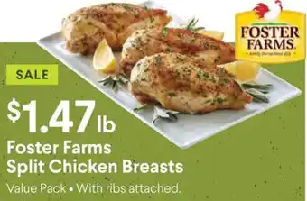 Raley's Foster Farms Split Chicken Breast offer