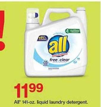 Target All liquid laundry detergent offer