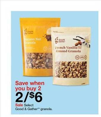 Target Good & gather granola offer