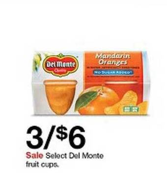 Target Del monte fruit cups offer