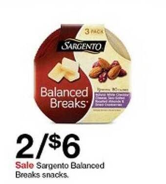Target Sargento balanced breaks snacks offer