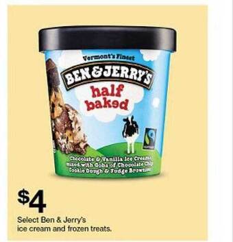 Target Ben & jerry's ice cream and frozen treats offer