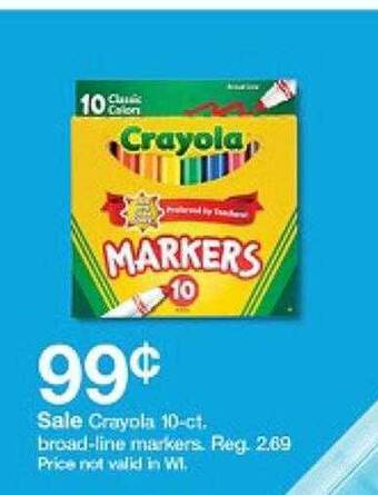 Target Crayola broadline markers offer