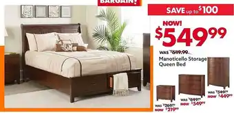 Big Lots Manoticello storage queen bed offer