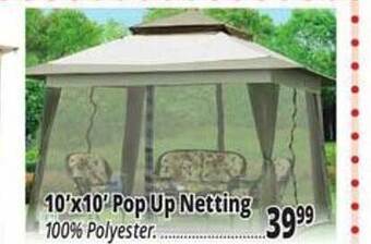 Ocean State Job Lot 10'x10' pop up netting offer