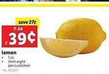 Lidl Lemon offer