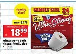 Lidl Ultra strong bath tissue family size offer