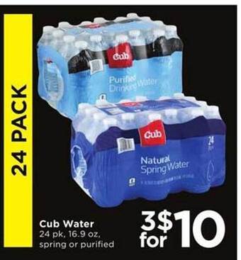 Cub Foods Cub water offer