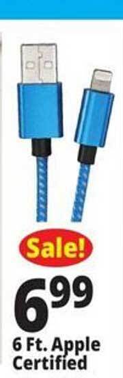 Ocean State Job Lot 6 ft. apple certified offer