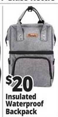 Ocean State Job Lot Insulated waterproof backpack offer
