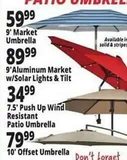 Ocean State Job Lot Patio umbrella offer