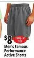 Ocean State Job Lot Men's famous performance active shorts offer