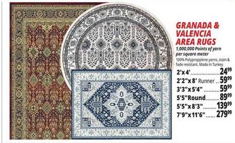 Ocean State Job Lot Granada & valencia area rugs offer