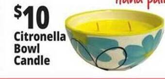 Ocean State Job Lot Citronella bowl candle offer
