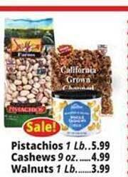 Ocean State Job Lot Pistachios, cashews, walnuts offer