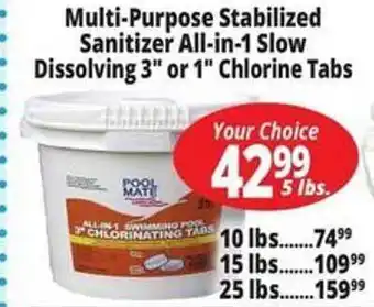 Ocean State Job Lot Multipurpose stabilized sanitizer allin1 slow dissolving 3 offer