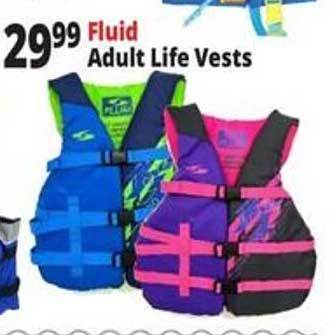 Ocean State Job Lot Fluid adult life vests offer
