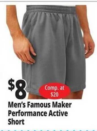 Ocean State Job Lot Men's famous maker performance active short offer