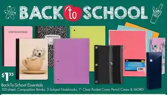 Dollar Tree Back-to-scholl essentials offer