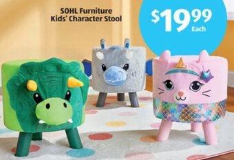Aldi SOHL Furniture Kids' Character Stool offer