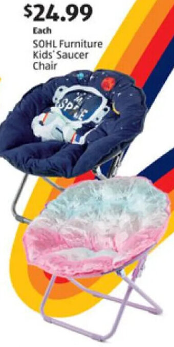 Aldi SOHL Furniture Kids' Saucer Chair offer