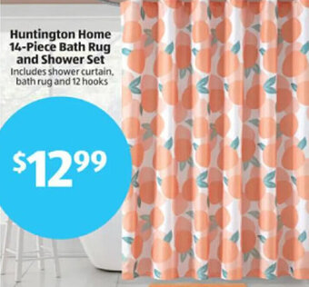 Aldi Huntington Home 14-Piece Bath Rug And Shower Set offer