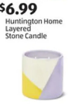 Aldi Huntington Home Layered Stone Candle offer