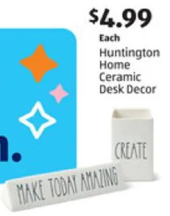 Aldi Huntington Home Ceramic Desk Decor offer