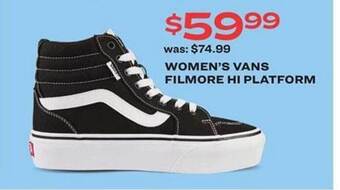 Academy Women's vans filmore hi platform offer